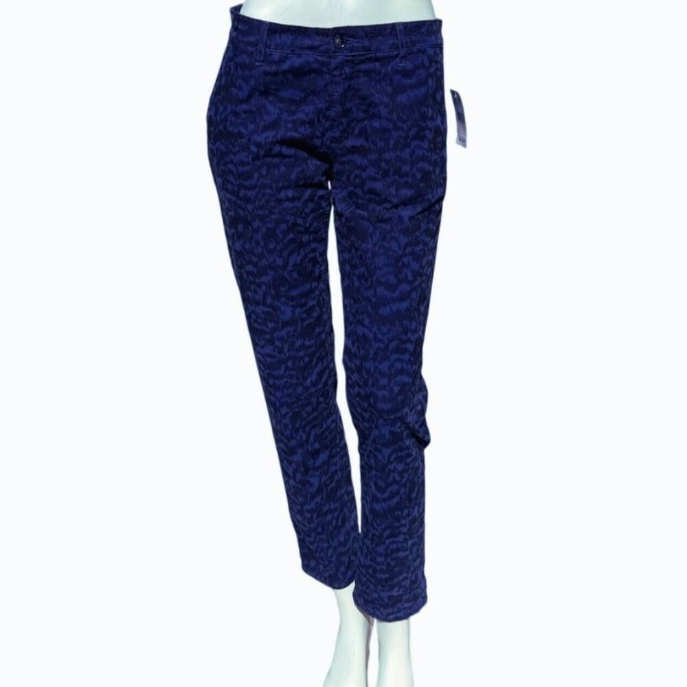 AG Jeans Caden Blue Patterned Tailored Trouser Pant Size 26 NWT